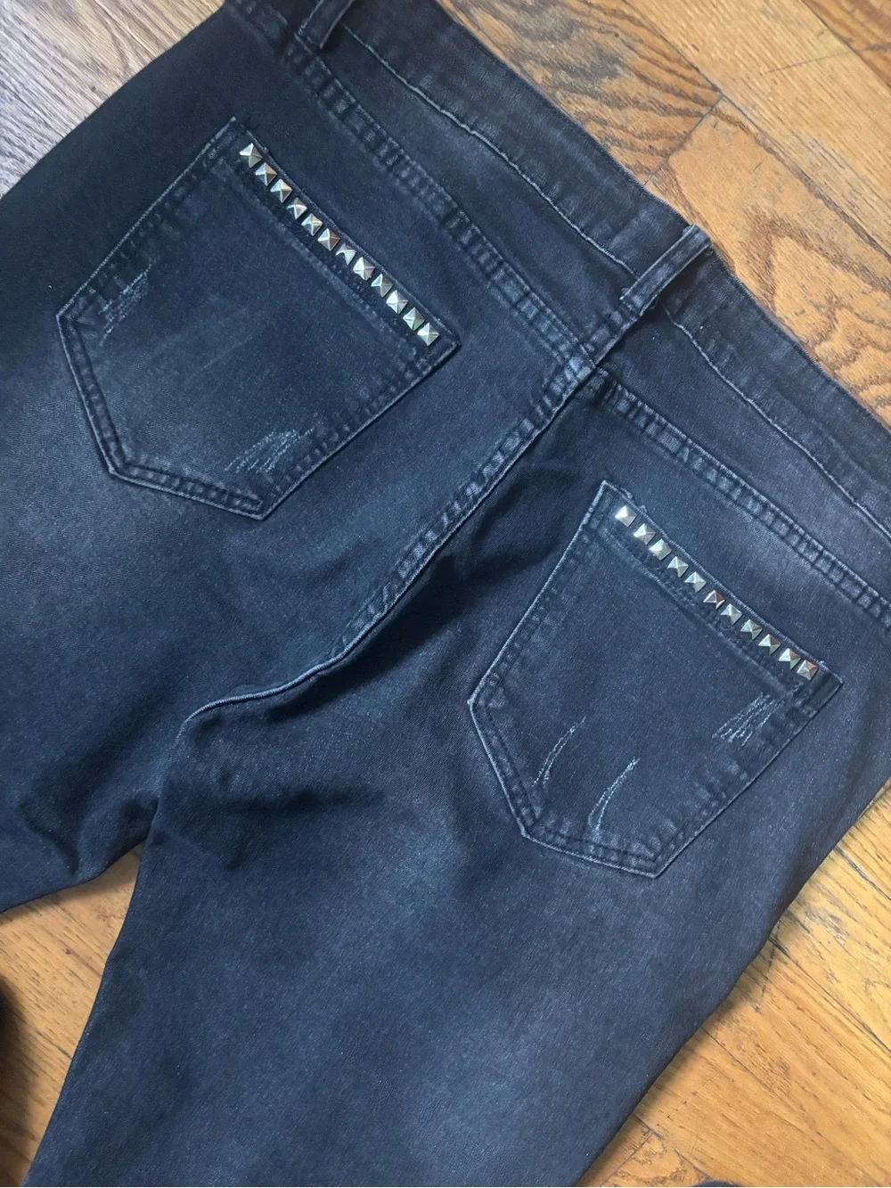 Rick Owens Black Slim Straight Distressed Jeans